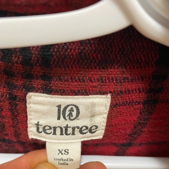 tentree plaid flannel cardigan - size XS - Picture 3 of 5